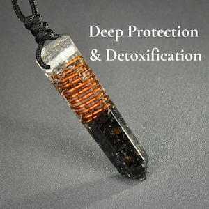 Ciondolo in orgonite shungite d&#39;élite per uomo, collana regolabile con protezione EMF 5G e disintossicazione