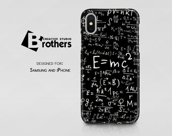 Science case for iPhone X, Math 8/8 Plus case, 7/7 Plus, SE, 6s/6, 5/5S/5C, 4/4S, Samsung Galaxy, Nerd case, Mathematics, Physics