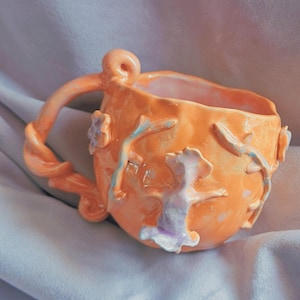 Tanzende Fee Tasse! Handgefertigte Keramik Kaffeebecher Teetasse. Trinkbecher für Waldelfen. Keramik Geschenkidee. Tasse. Tasse. Drinkwater. Geschirr.