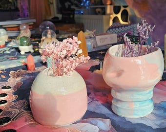 Jarrones Pink Dreams: jarrones de cerámica hechos a mano, decoración del hogar, ideas para regalos de cerámica.