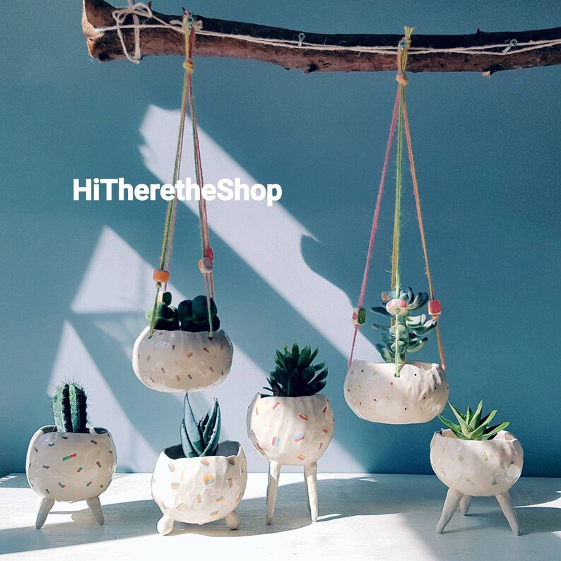 The Pills Collection Handmade Ceramic Plant Pot Hanging Etsy