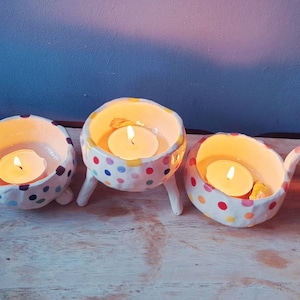The Gems Collection - Handmade tealight holders, candle holders. Rainbow colours. Bowls. Home décor. image 9