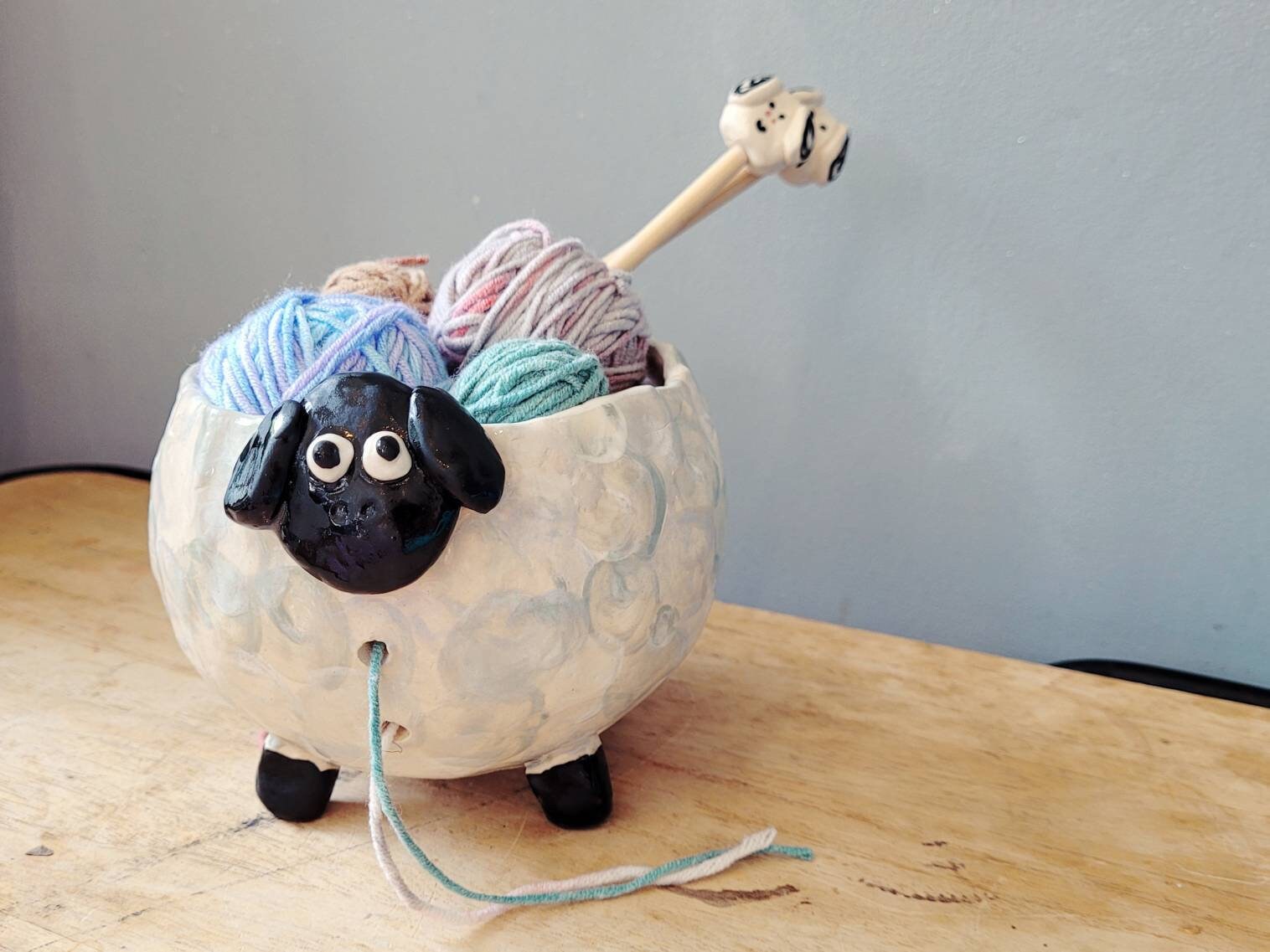 The Silly Sheep Yarn Bowl Handmade ceramic yarn bowl. Hand Etsy