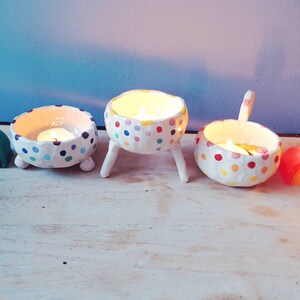 The Gems Collection - Handmade tealight holders, candle holders. Rainbow colours. Bowls. Home décor. image 8