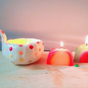 The Gems Collection - Handmade tealight holders, candle holders. Rainbow colours. Bowls. Home décor. image 3