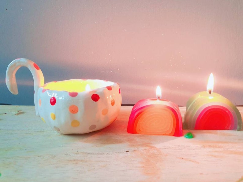 The Gems Collection - Handmade tealight holders, candle holders. Rainbow colours. Bowls. Home décor. image 3
