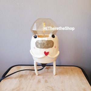 A Little Humble Heart - Option to be a plant pot or table lamp. Penholder. Home decor. Lighting. Gift ideas. Heart.