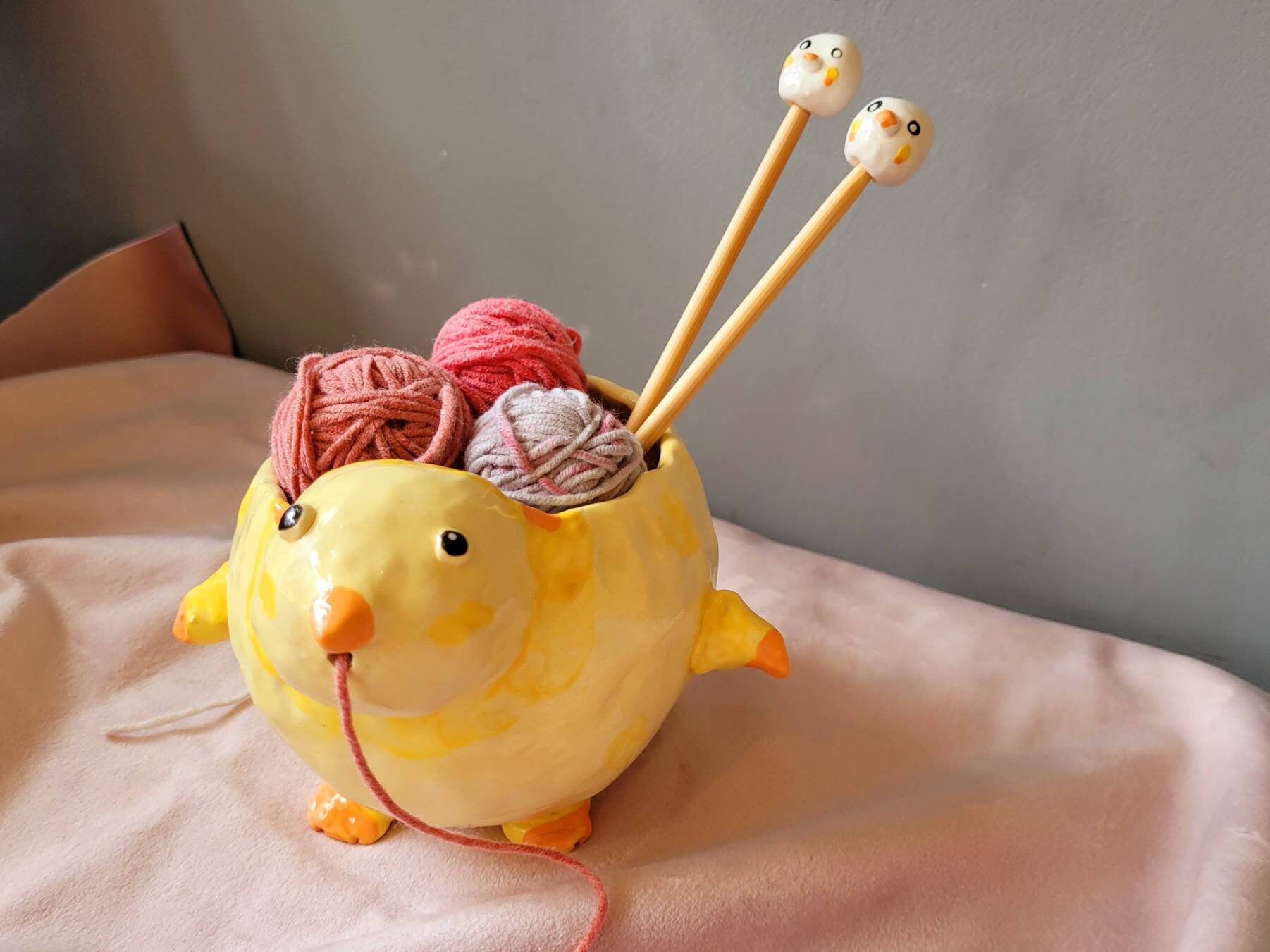 The Silly Chicken Yarn Bowl Handmade Ceramic Yarn Bowl. Hand Etsy