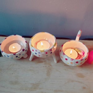 The Gems Collection - Handmade tealight holders, candle holders. Rainbow colours. Bowls. Home décor. image 5