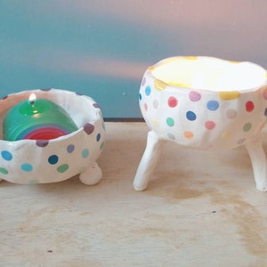 The Gems Collection - Handmade tealight holders, candle holders. Rainbow colours. Bowls. Home décor. image 7