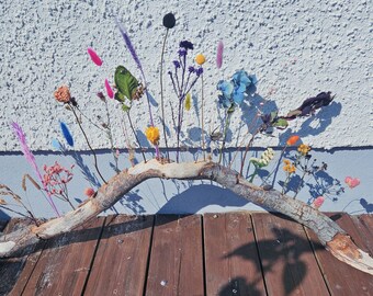 ¡Mágico Prado de Flores! ¡Flor eterna hecha a mano con madera flotante! Centro de mesa con un toque floral. Decoración bohemia con madera flotante. Decoración de brujas.
