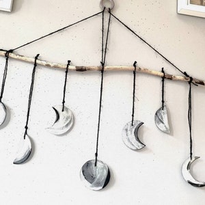 Hithere Display The Hithere Wall Collection - Moon Phase Wall Hanging. Handmade Ceramic ...