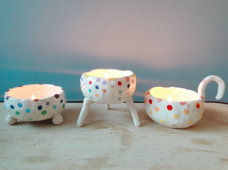 The Gems Collection - Handmade tealight holders, candle holders. Rainbow colours. Bowls. Home décor. image 10