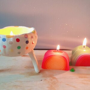 The Gems Collection - Handmade tealight holders, candle holders. Rainbow colours. Bowls. Home décor. image 4