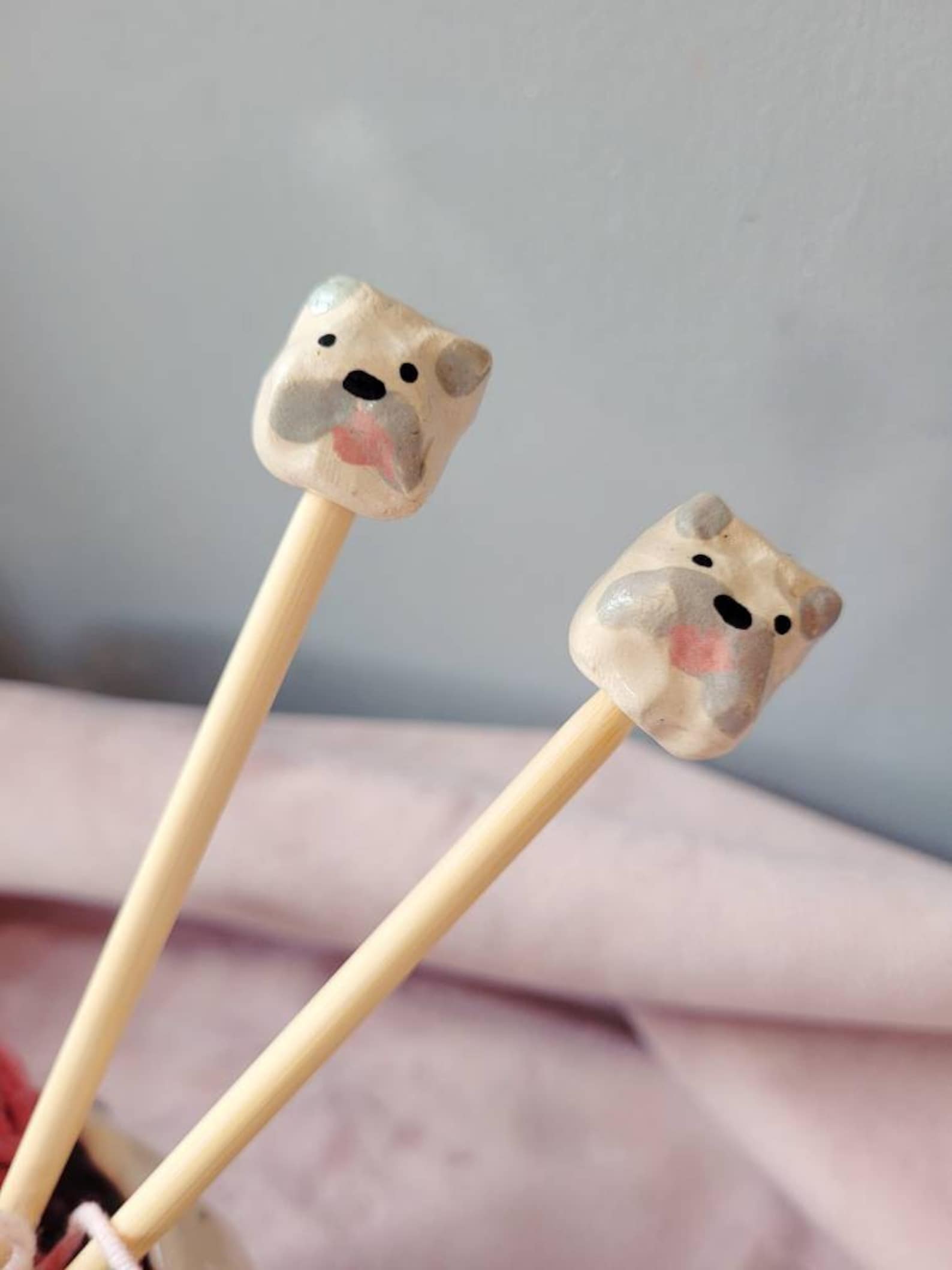 The Silly Bull Dog Yarn Bowl Handmade Ceramic Yarn Bowl. Hand Etsy UK