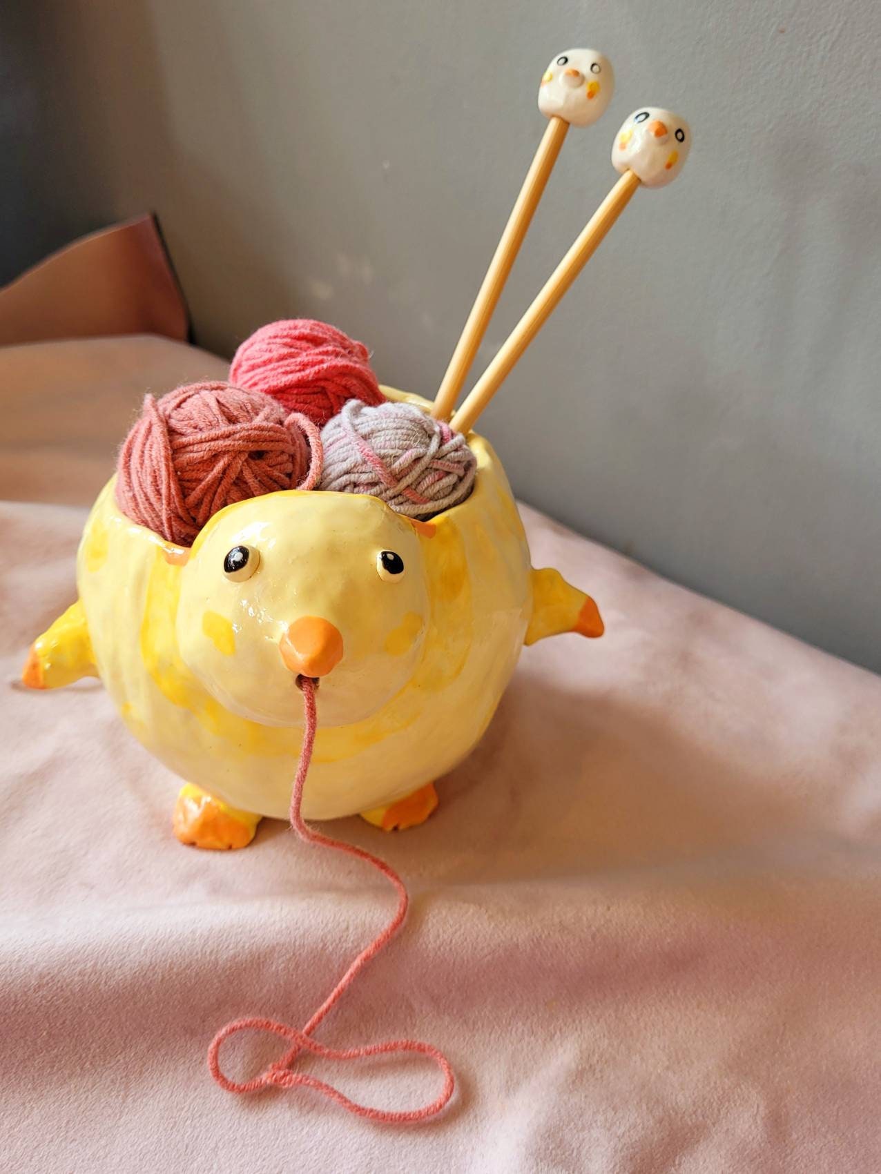 The Silly Chicken Yarn Bowl Handmade Ceramic Yarn Bowl. Hand Etsy