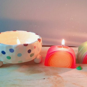 The Gems Collection - Handmade tealight holders, candle holders. Rainbow colours. Bowls. Home décor. image 6