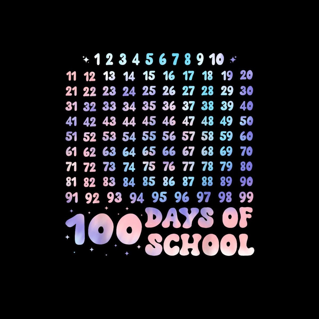 100th Day of School Teacher Kids 100 Days Math Numbers Digital PNG. Etsy Australia
