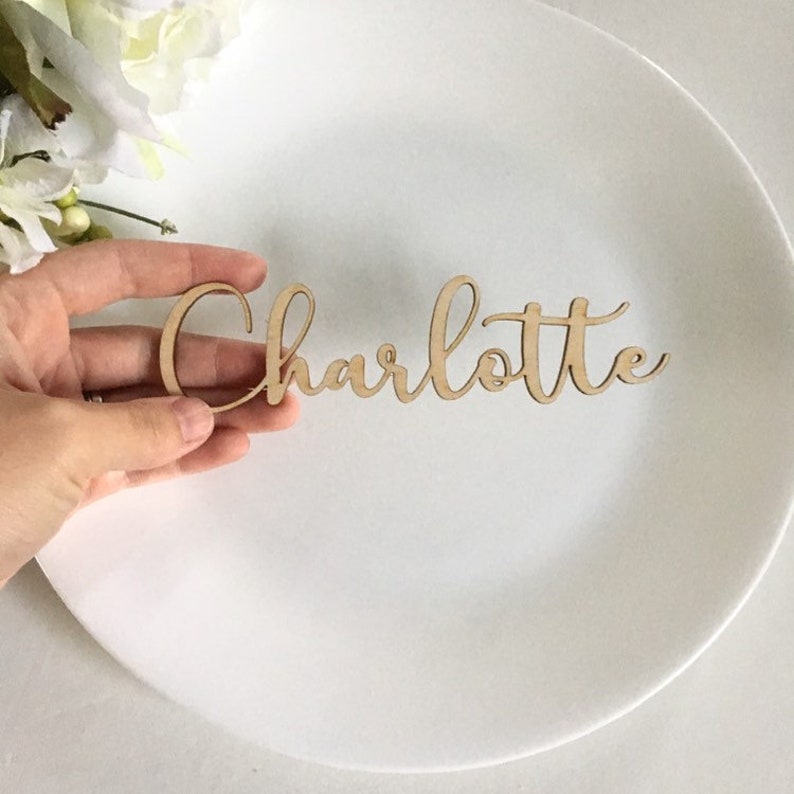Table Place Name Wooden Wedding Place Setting Wedding Etsy België