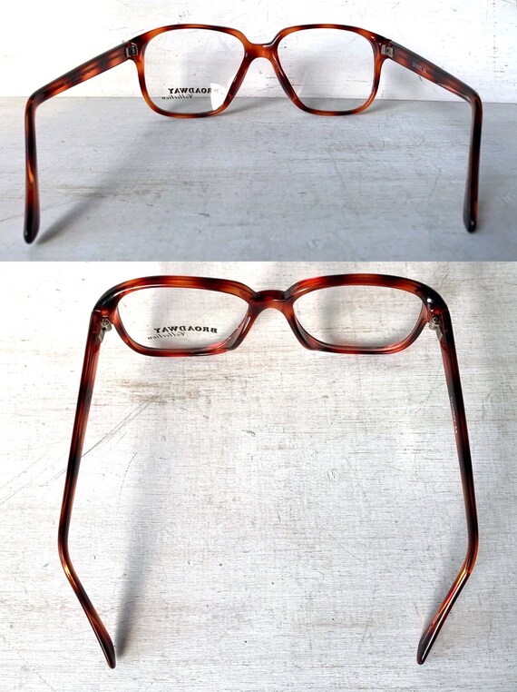 52-17-140 Smilen Eyewear 70's Glasses Amber Red T… - image 3