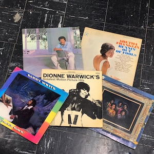 5 LP lot Jackson Five Motown Genre  Artists, Dionne Warwick, Aretha Franklin, Barry White, Lionel Richie, Vintage Albums 1960’s 1970’s