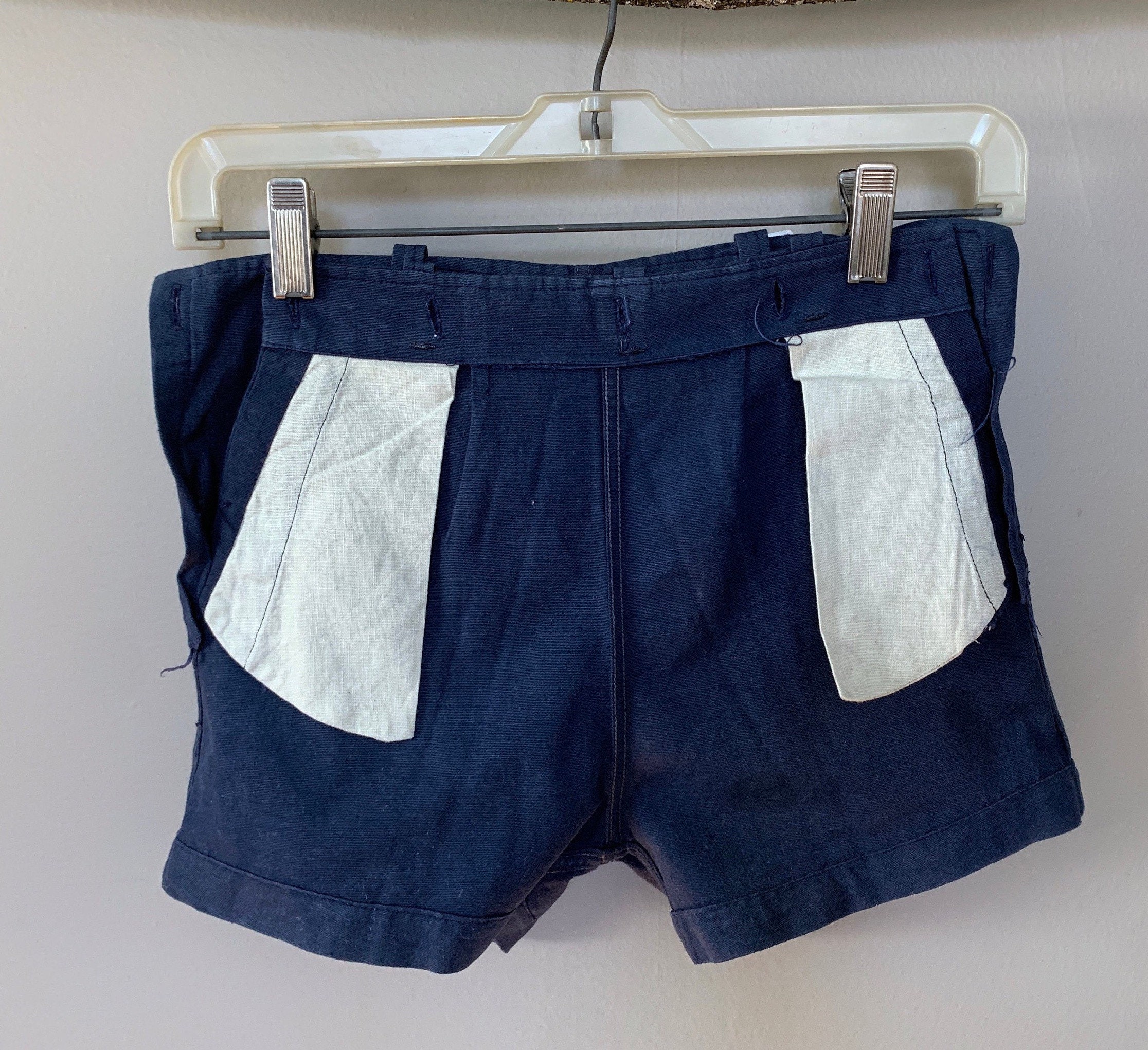 1940's Boy Shorts Navy Blue Cotton 24 waist For | Etsy