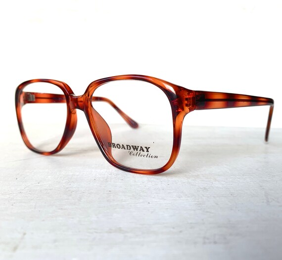 52-17-140 Smilen Eyewear 70's Glasses Amber Red T… - image 4