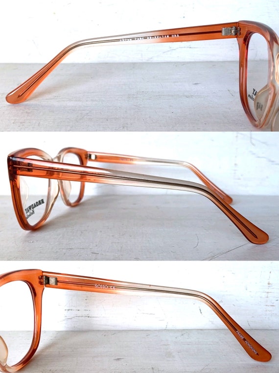55-23-145 70s Square Soho Glasses Amber Fade Mid … - image 6