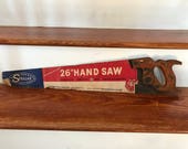 Vintage Carpenters Hand Saw- 26 quot - 1930s Disston Keystone