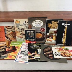 Lote de libros de recetas de los años 70, libros de cocina antiguos -