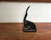 Early 1900s Cast Iron Business Notary Stamp or Seal Tool. Desktop Decor