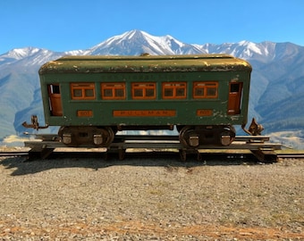 Pre War Lionel Pullman Car - Model Train Car With Track - O Scale Size - Railroad Decorative Train Car