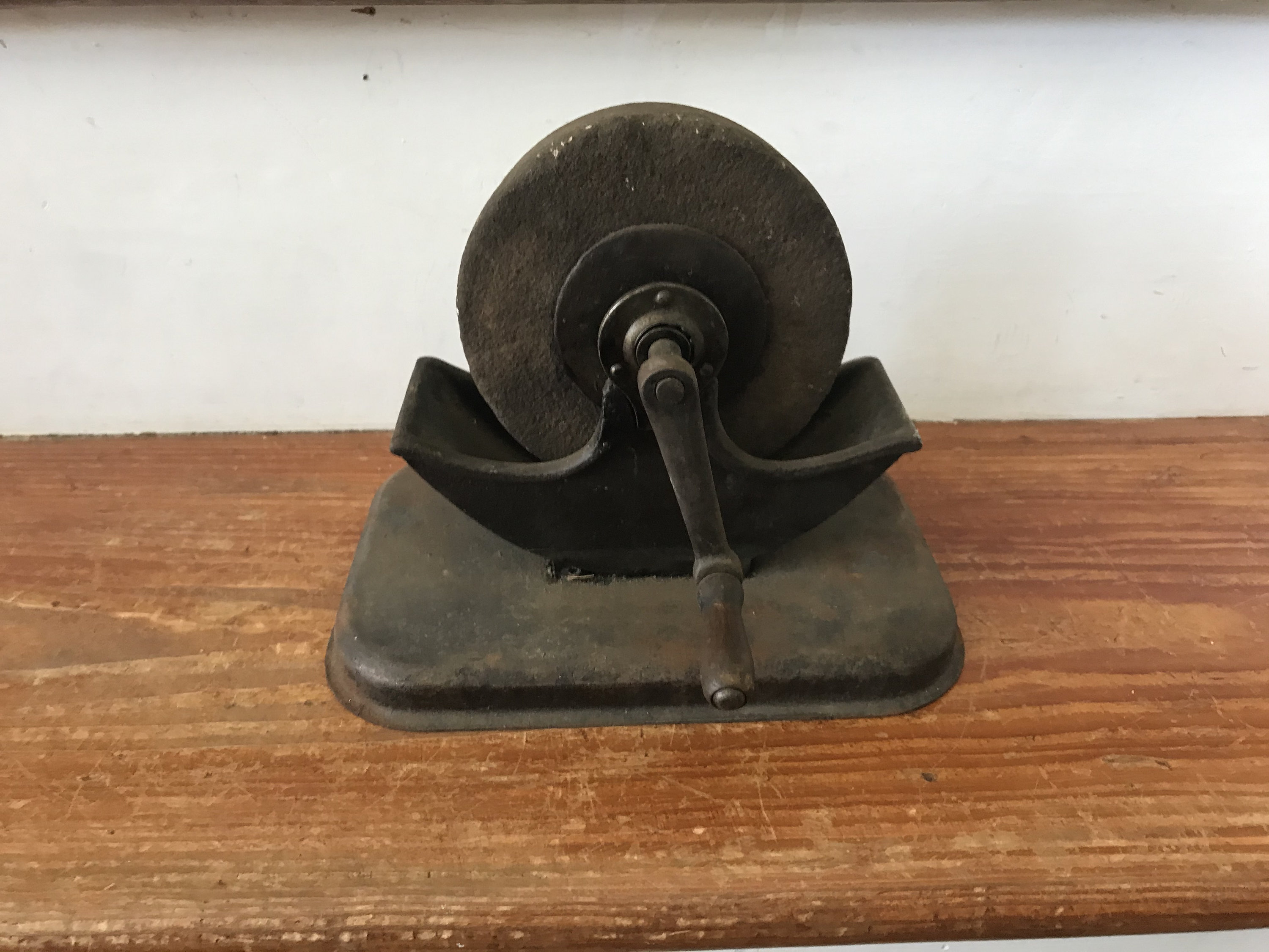 Antique Grinding Wheel Sharpening Stone for sale Only 4 left at 65