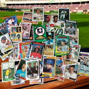 Vintage Baseball Card Starter Lot of 40 - 1970s-80s Stars, Rookies, Commons, Topps, Fleer, Donruss
