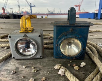 Battle Lanterns (2) - USN Lantern - Ships Hand Lights - Nautical Decor
