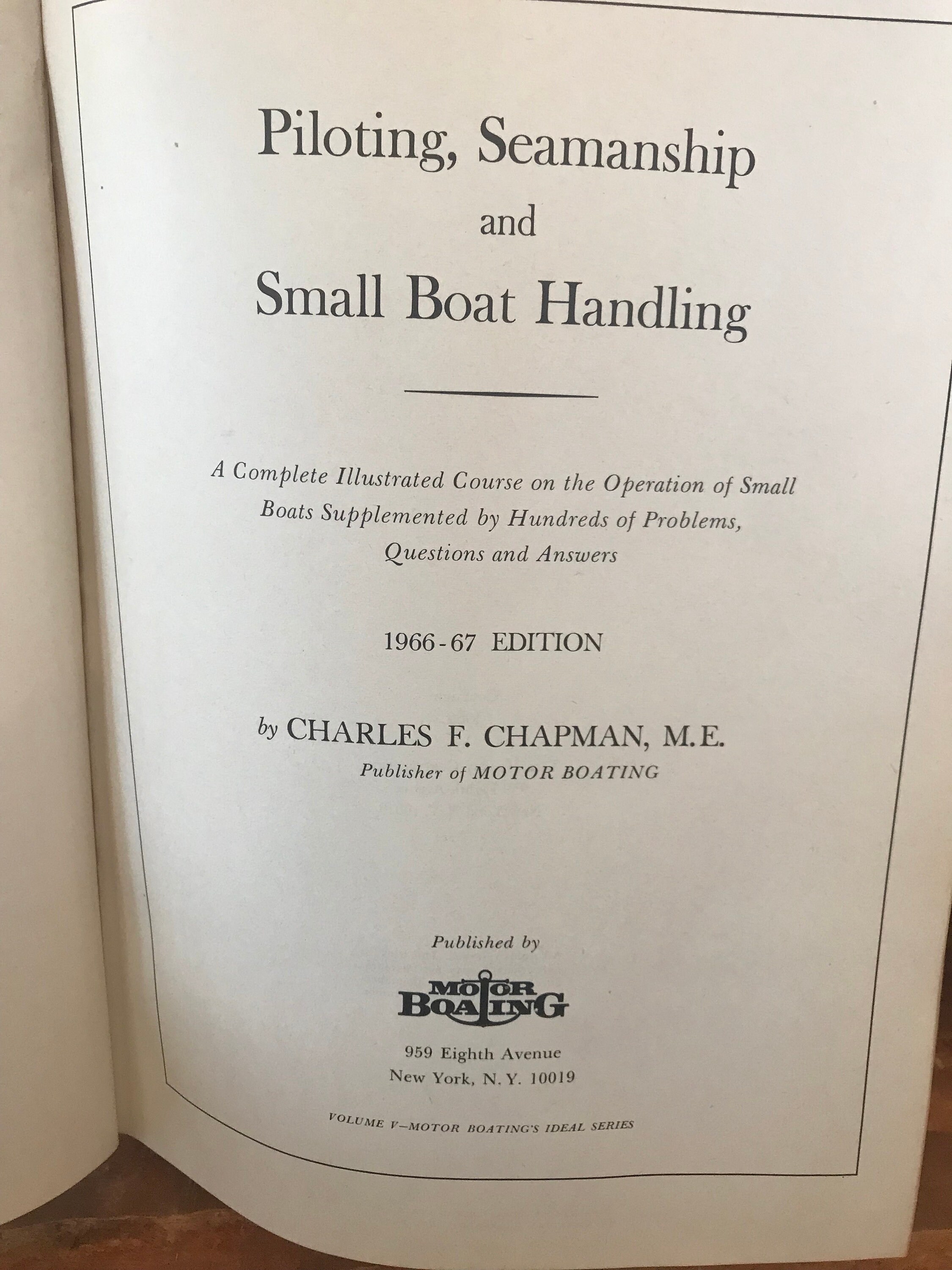 1960s Piloting Seamanship and Small Boat Handling Guide Book - Plus ...