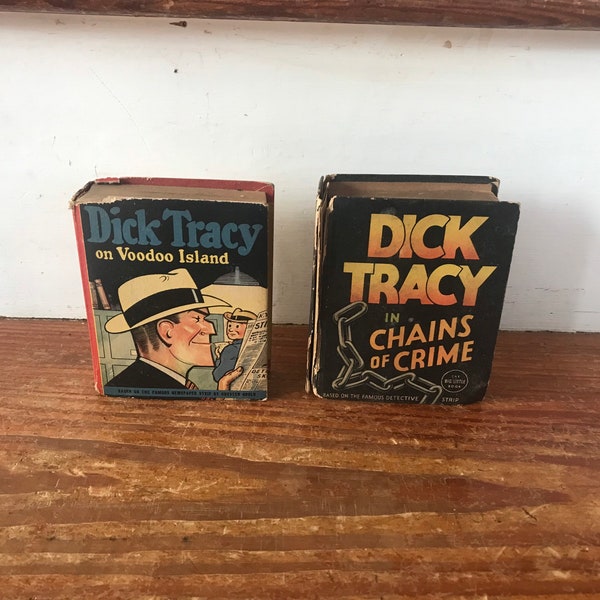 Dos clásicos de la década de 1940 Dick Tracy Big Little Books
