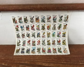1982, Oiseaux et fleurs, feuille complète de timbres-poste 20 c - Sc 1953-2002