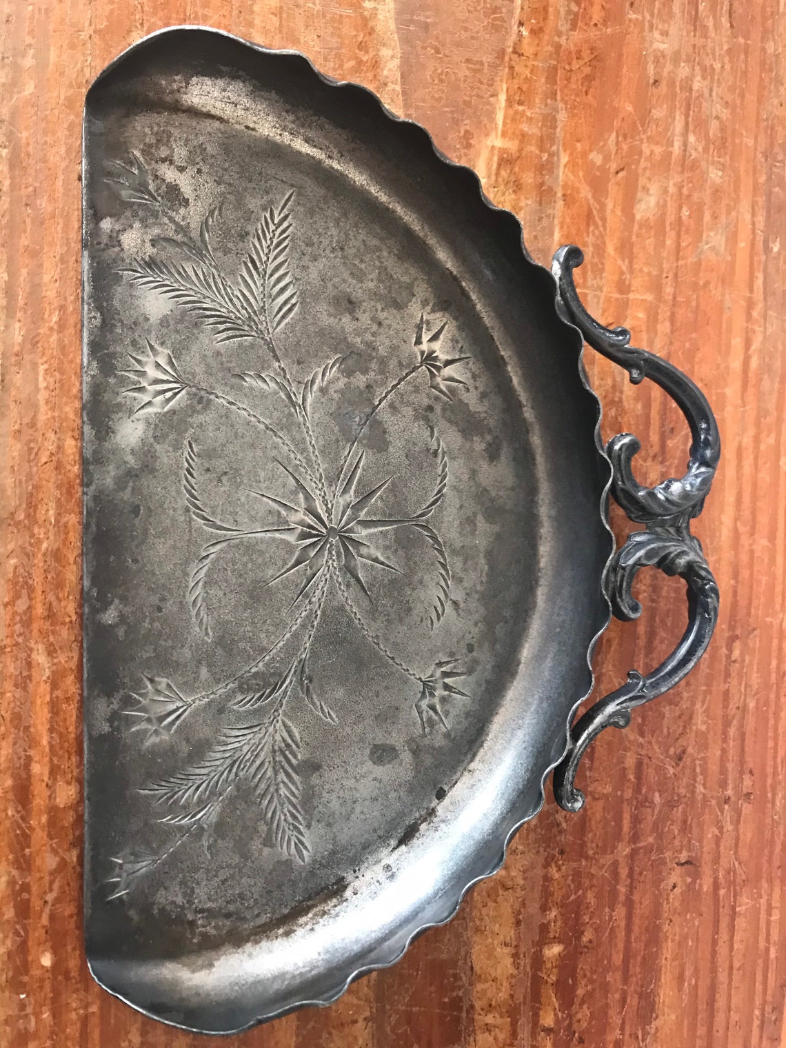 Two Antique Crumb Trays Silverplate Crumb Catchers Etsy