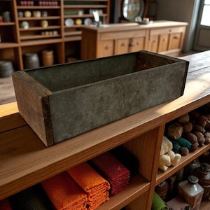 Wood and Metal Storage Drawer