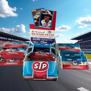 1991 NOS Richard Petty Sammelkarten - Ungeöffnete Wachspackungen - Nassar Sammlerstück