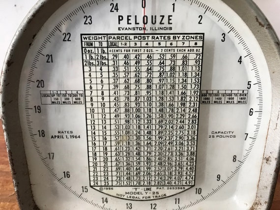 Vintage Pelouze Postal Rate Scale - 1964 - Etsy