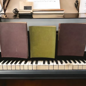 1800s Bound Piano Sheet Music - (3) Books - Beethoven, Bach, Lehar