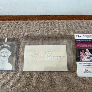 Dom DiMaggio Autogramm mit COA - Red Sox Großartige Baseball-Erinnerungsstücke