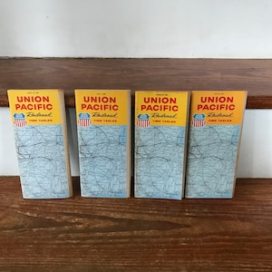 1960s Union Pacific Railroad Time Schedules - Railroad Ephemera