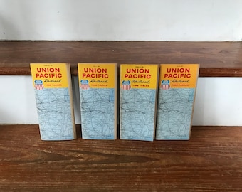 1960s Union Pacific Railroad Time Schedules - Railroad Ephemera