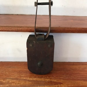 Wooden Pulley - Barn Pulley - Block and Tackle Rope Pulley