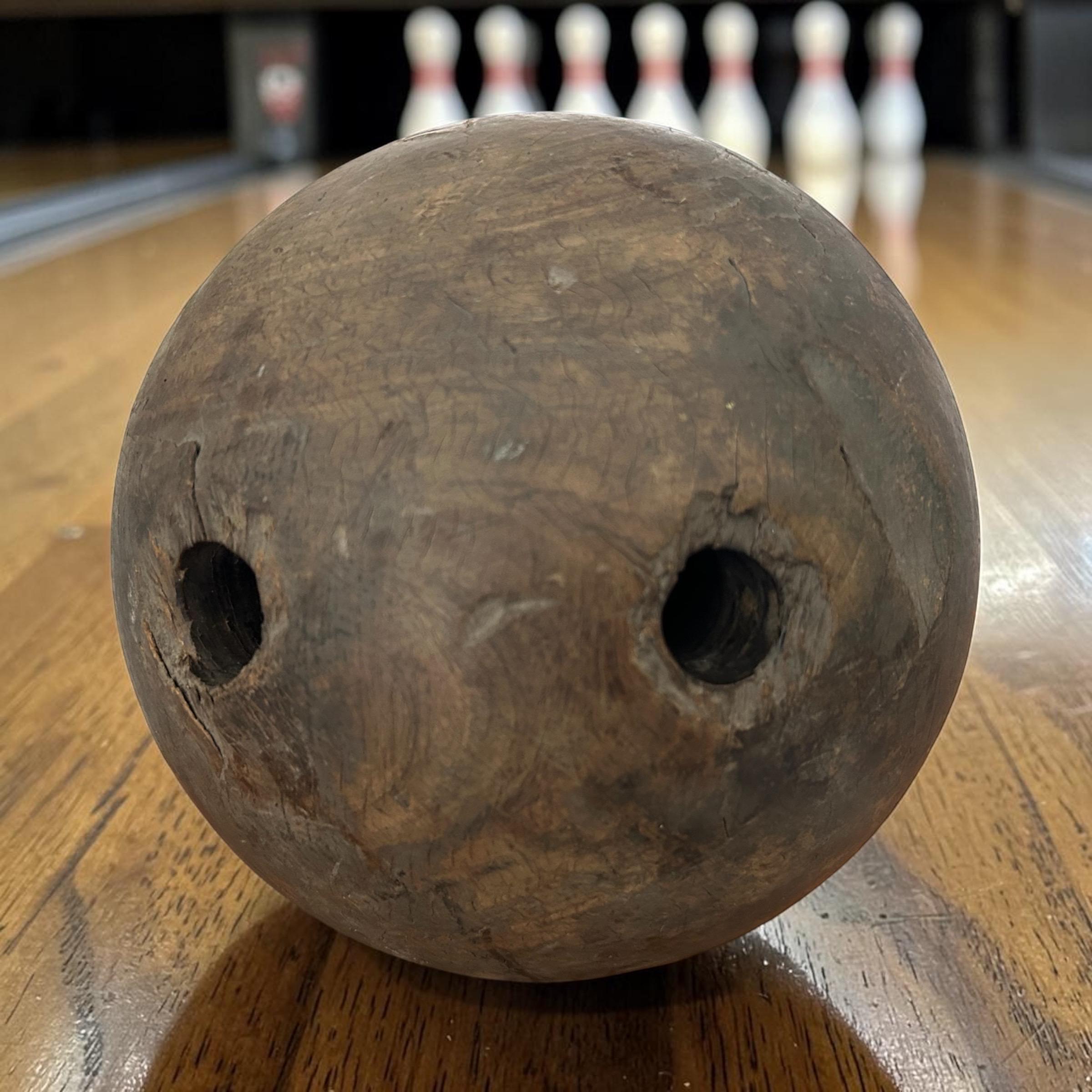 Antique Wooden Bowling Ball - Etsy