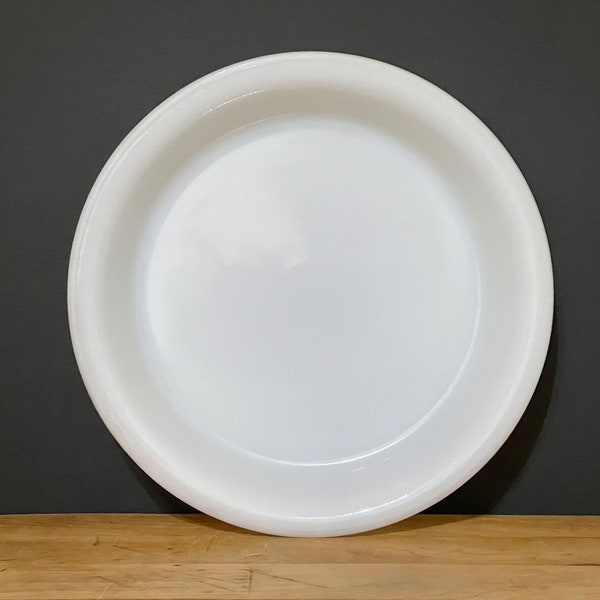 White Glass Pie Plate By Federal Glass, Heat Proof Opal White 8" Pie Plate