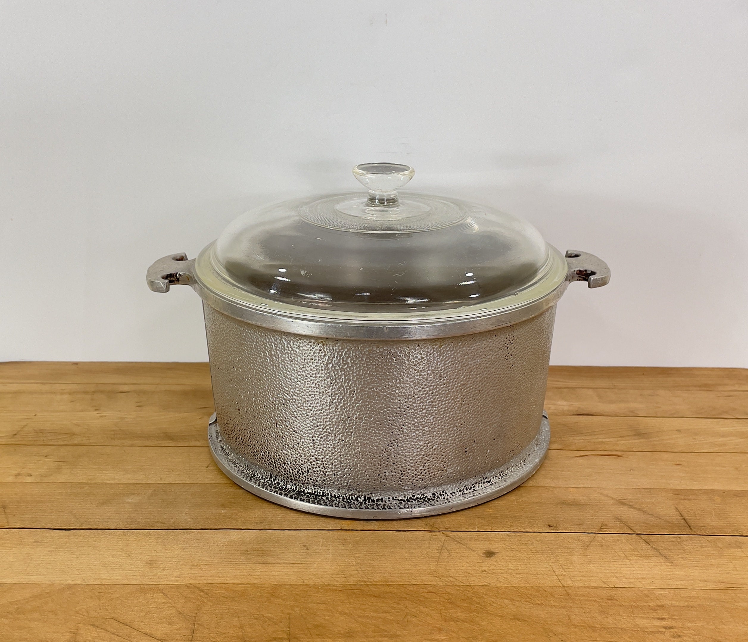 Guardian Service Ware Aluminum 3 Quart Round Roaster Pot & Glass